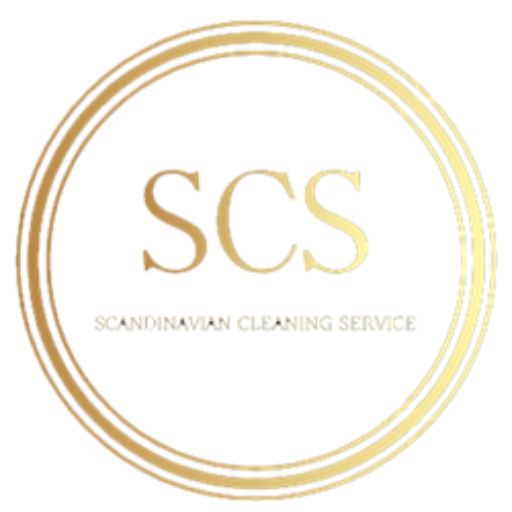 SCS logo i guldcirkel på sort baggrund